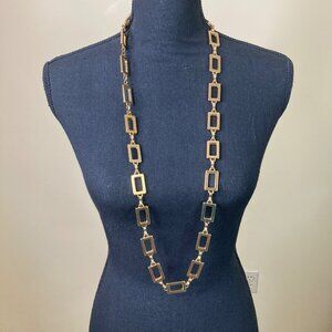 Lauren Ralph Lauren Gold Tone Herringbone Link Necklace Preppy 19 in